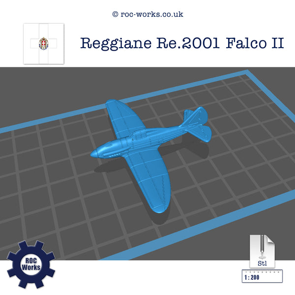 Reggiane Re.2001 Falco II (STL file)