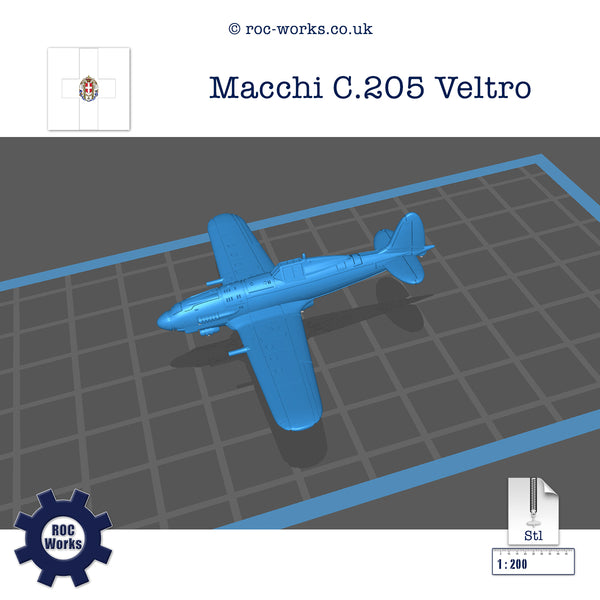 Macchi C.205 Veltro (STL file)