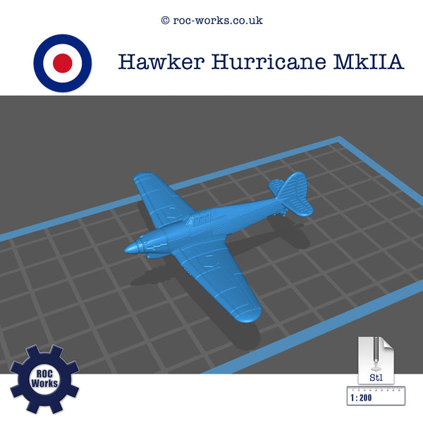 Hawker Hurricane MkIIA - Trop (STL file)