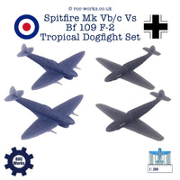 Tropical Spitfire Mk Vb/c Vs Tropical Bf 109 F-2 Dogfight Set