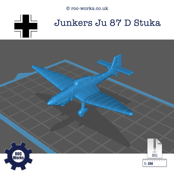 Junkers Ju 87 D Stuka (STL file)