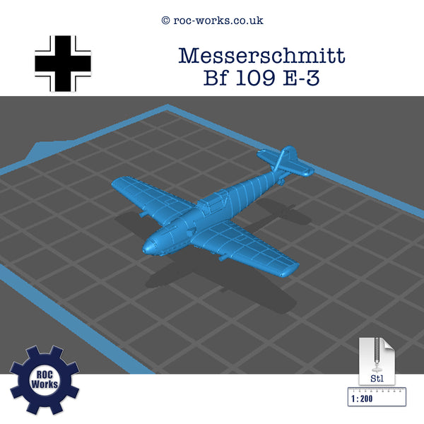 Messerschmitt Bf 109 E3 (STL file)