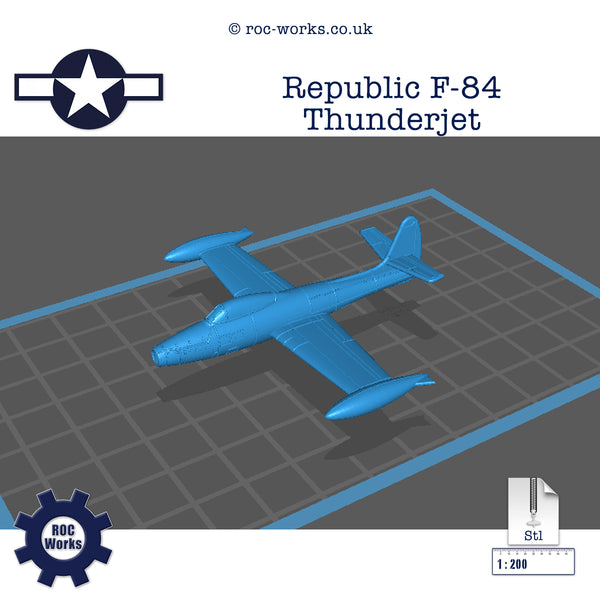 Republic F-84 Thunderjet (STL file)