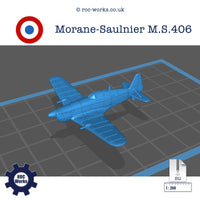 Morane-Saulnier M.S.406 (Closed and/or Open Cockpit) (STL file)