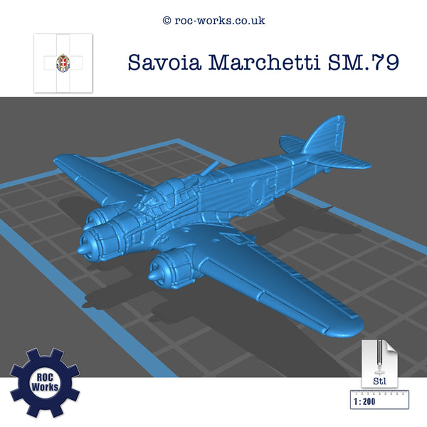 Savoia Marchetti SM.79 (STL file)