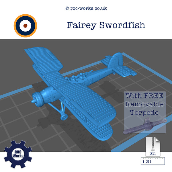 Fairey Swordfish (STL file)