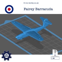 Fairey Barracuda (Closed and/or Open Cockpit) (STL file)