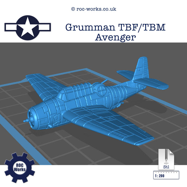 Grumman TBF/TBM Avenger (STL file)