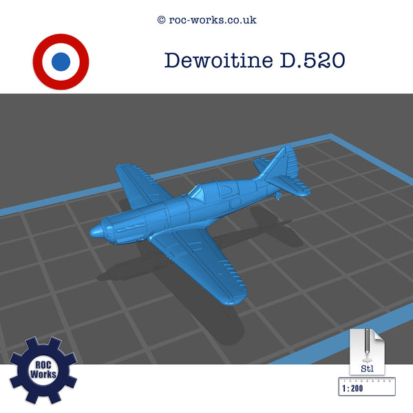 Dewoitine D.520 (STL file)
