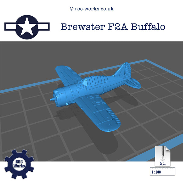 Brewster F2A Buffalo (STL file)