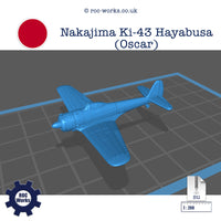 Nakajima Ki-43 Hayabusa (Oscar) (STL file)