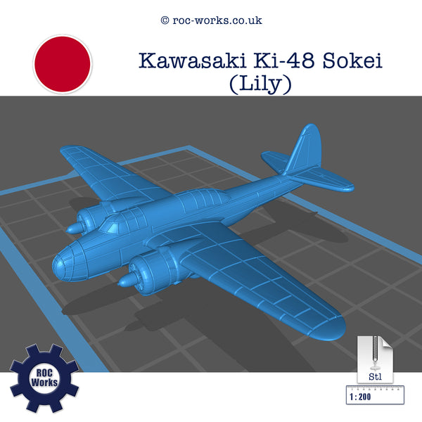 Kawasaki Ki-48 'Sokei' (Lily) (STL file)